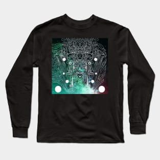 alien in mictlan hell space pattern ecopop Long Sleeve T-Shirt